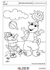 barney-ve-arkadaşları boyama sayfaları